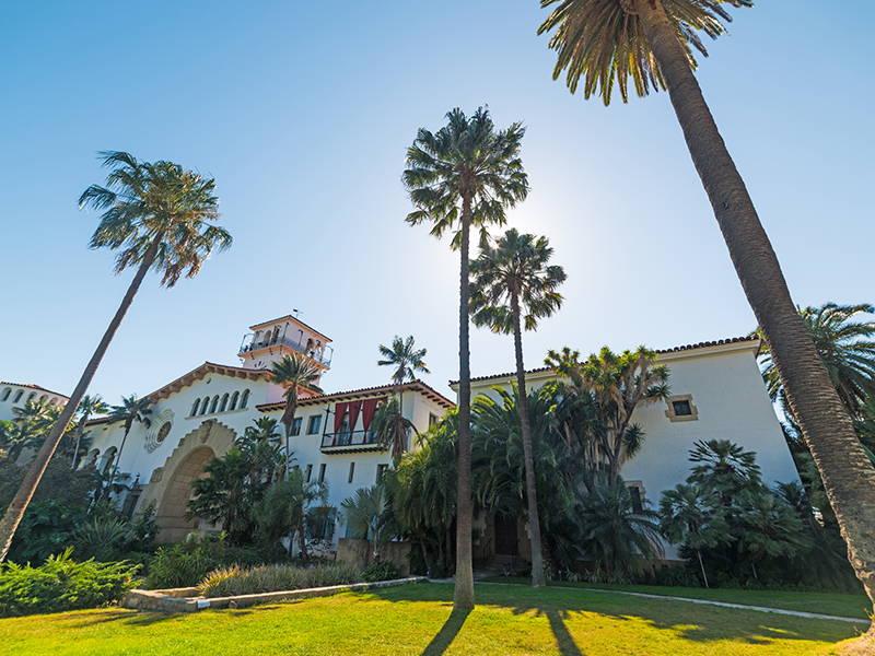 sun shining over a Rancho Santa Fe luxury home