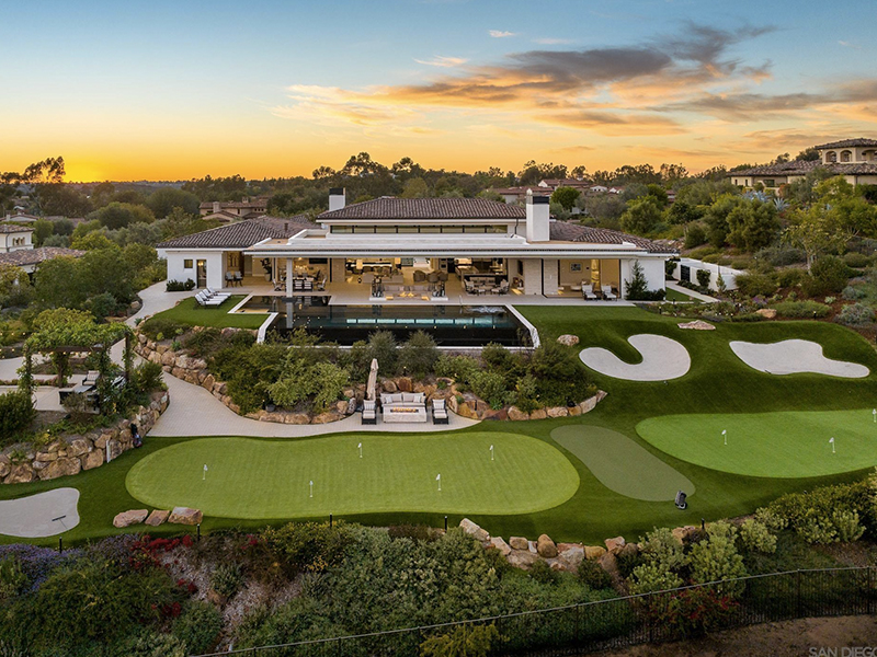 mansion with golf course